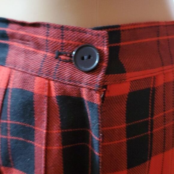 Ariel Crowne, Women's Red and Black Tartan Plaid Skirt, Size 10, New - Picture 2 of 5